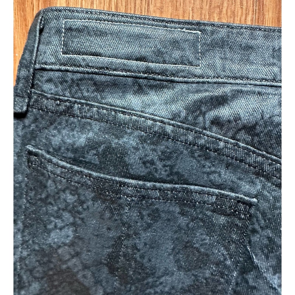 NEW RAG & BONE Sz27 NINA HIGH-RISE COATED SNAKEFOIL ANKLE STRETCH JEANS - Picture 9 of 11